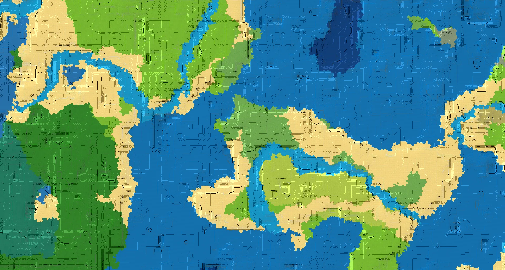 Seed map — Flower Forest Start with Trial Chambers with Ocean Monument