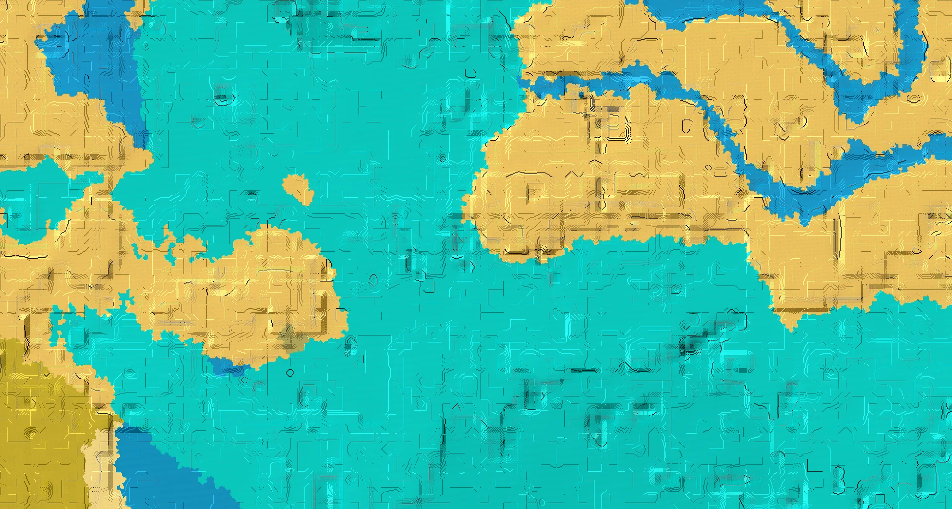 Seed map — Warm Ocean Southwest of a Desert Start with Trial Chambers
