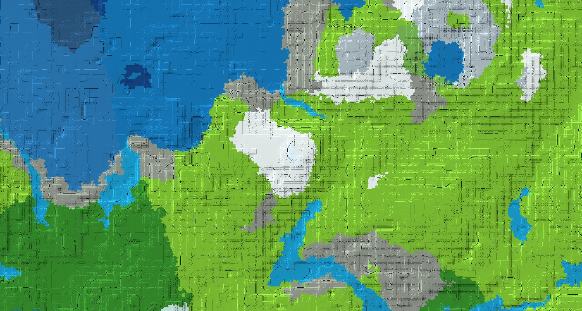 Seed map — Frozen Peaks Northwest of a Plains Start