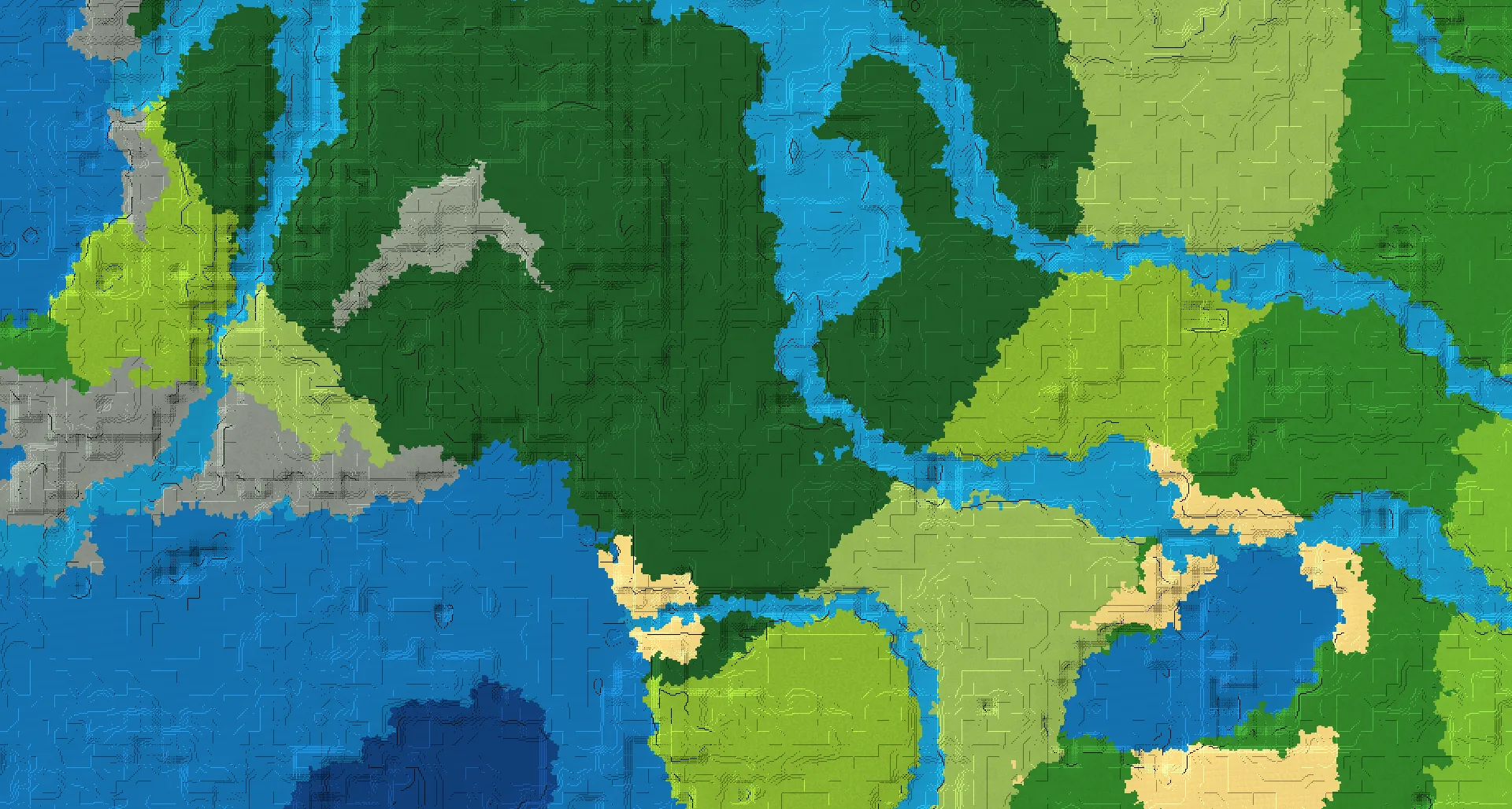 Seed map — Woodland Mansion North of a Plains Start with Ruined Portal