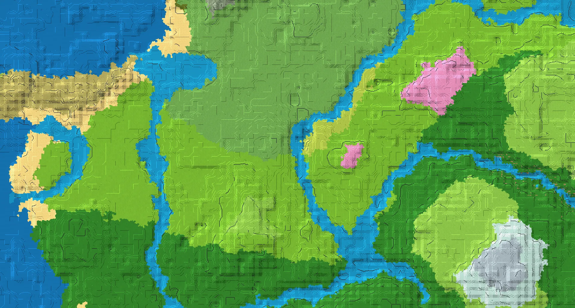 Seed map — Flower Forest North of a Plains Start with Trial Chambers