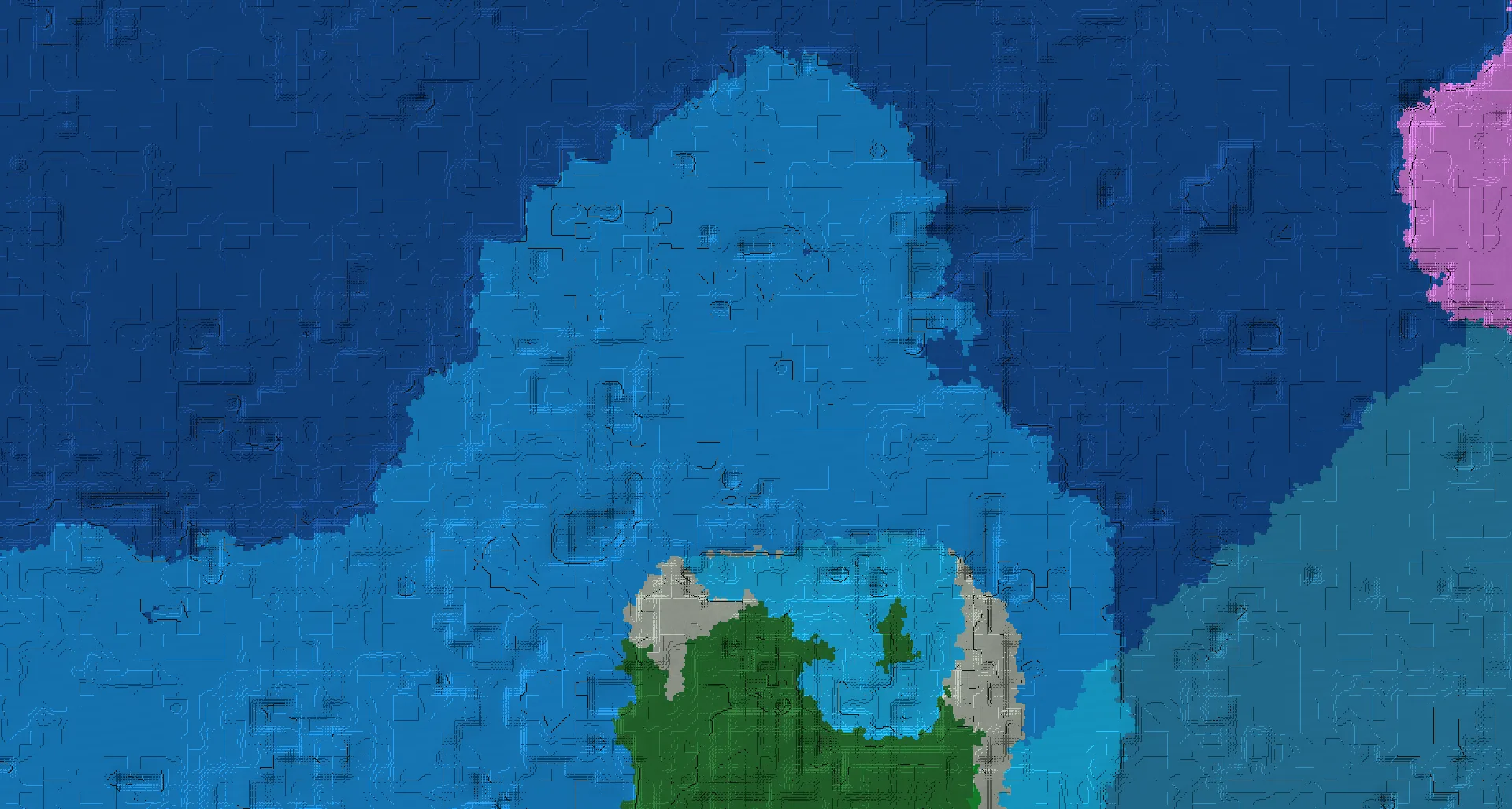 Seed map — Ocean-focused Start in Dark Forest