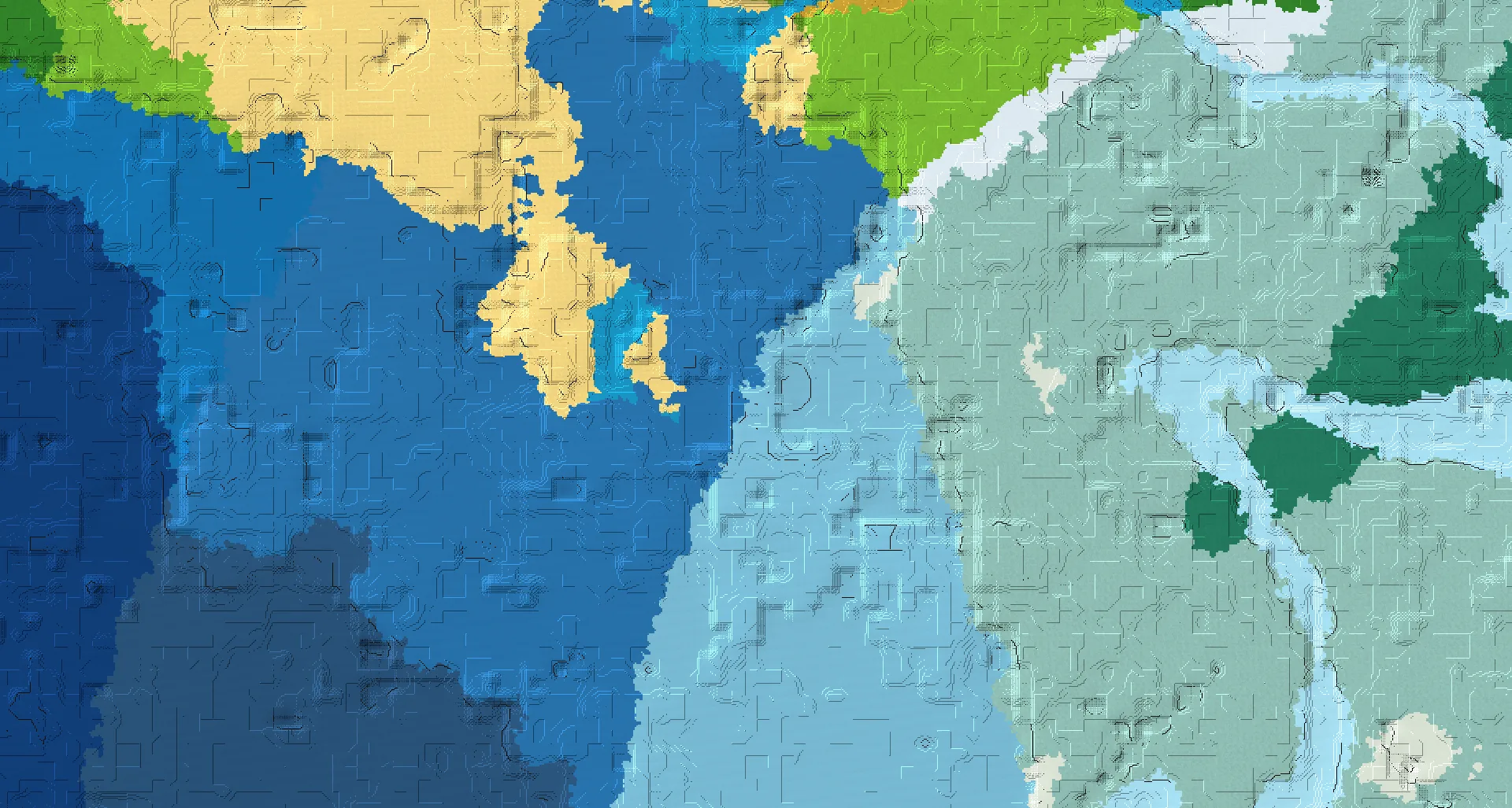 Seed map — Trial Chambers West of a Snowy Taiga Start