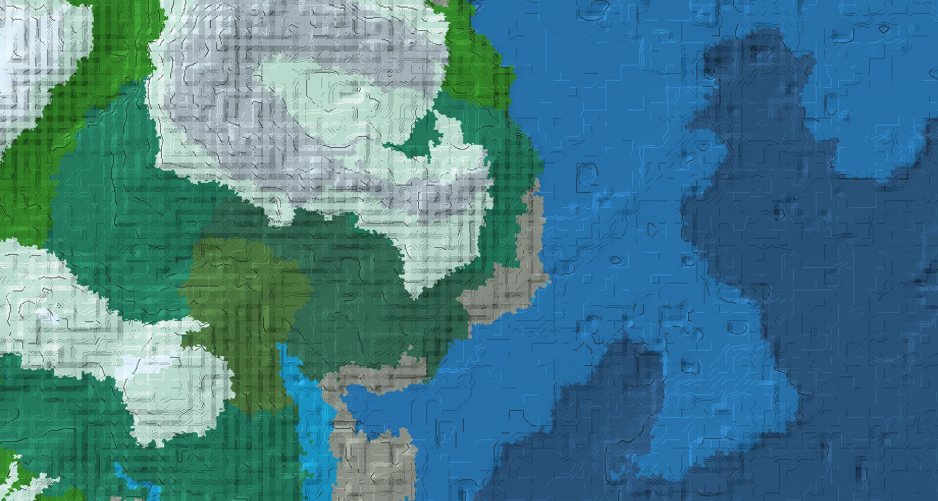 Seed map — Scenic forest and taiga mountain range and cave