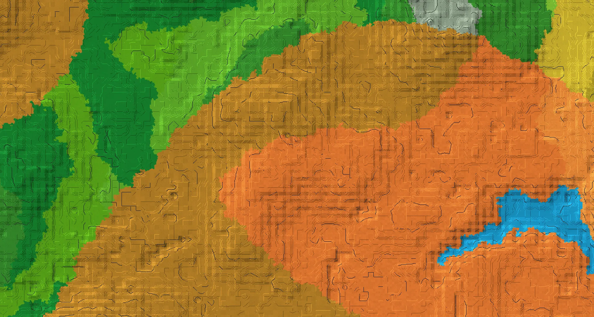 Seed map — Badlands Southeast of a Dripstone Caves Start with Ancient City
