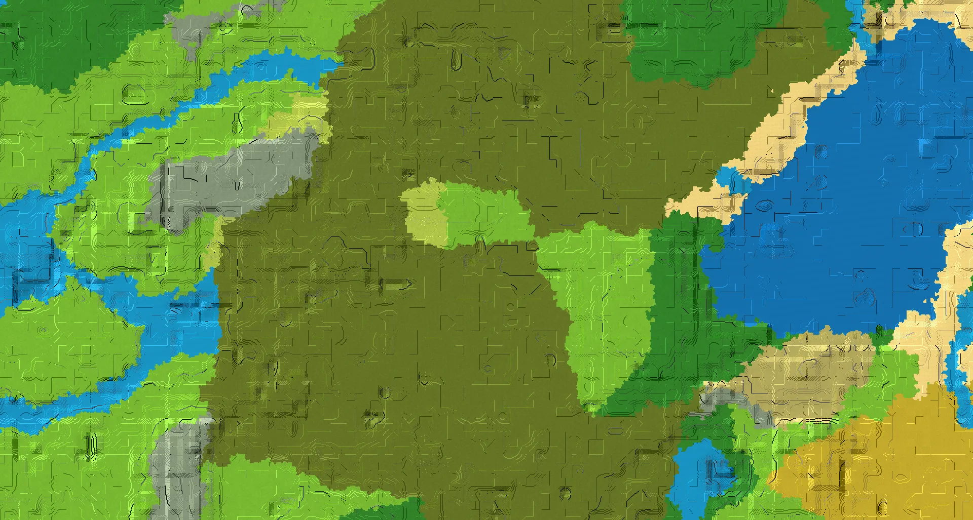 Seed map — Swamp South of a Plains Start