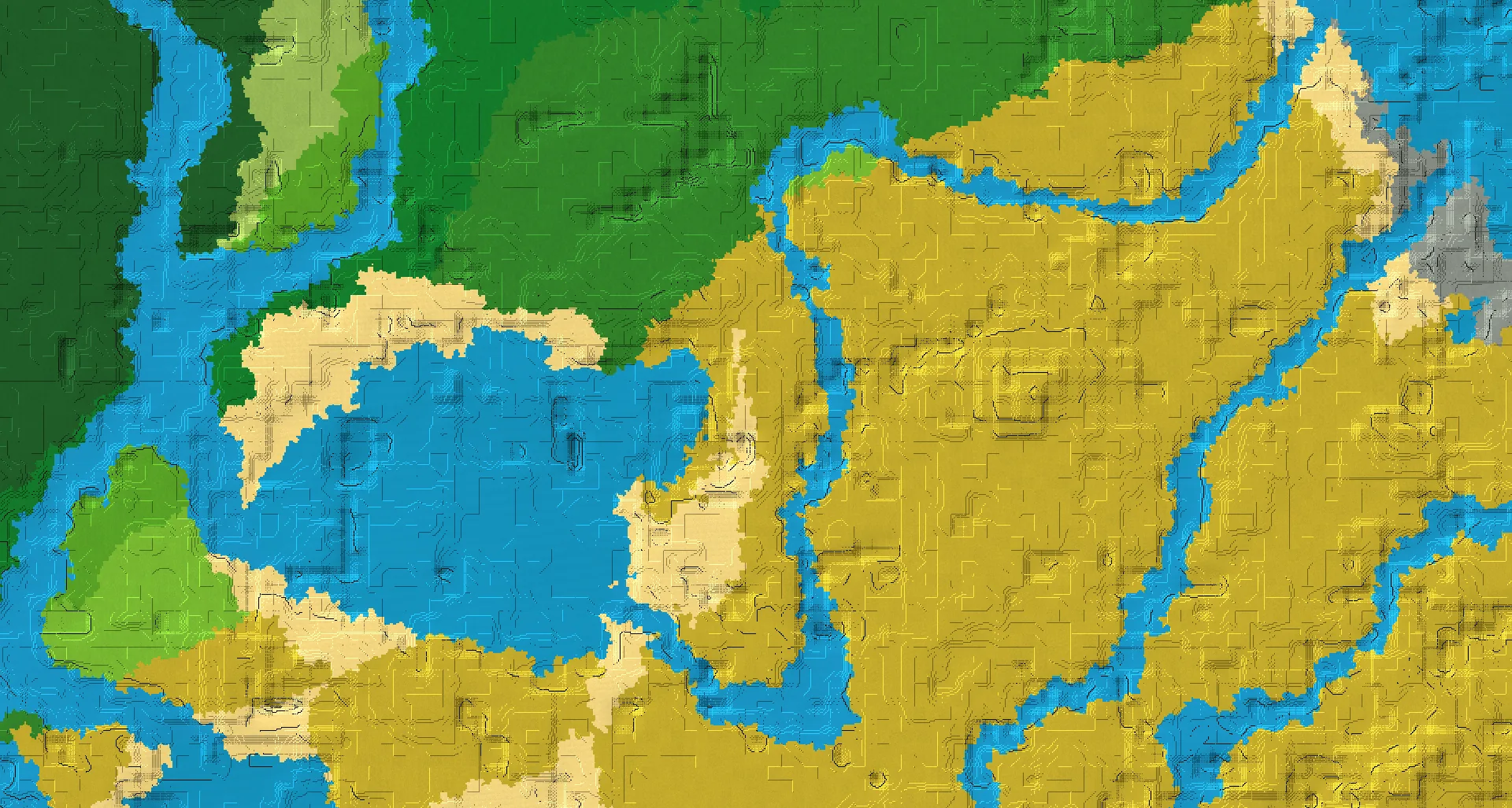 Seed map — Savanna Start with Village with Woodland Mansion