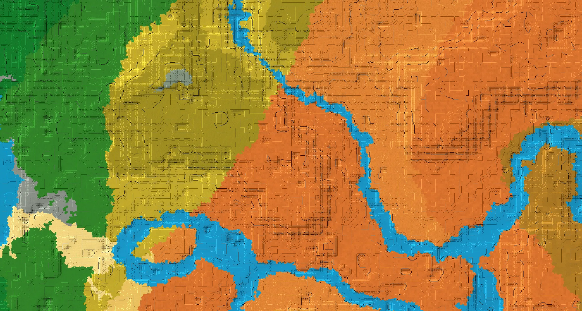Seed map — Badlands East of a Dripstone Caves Start