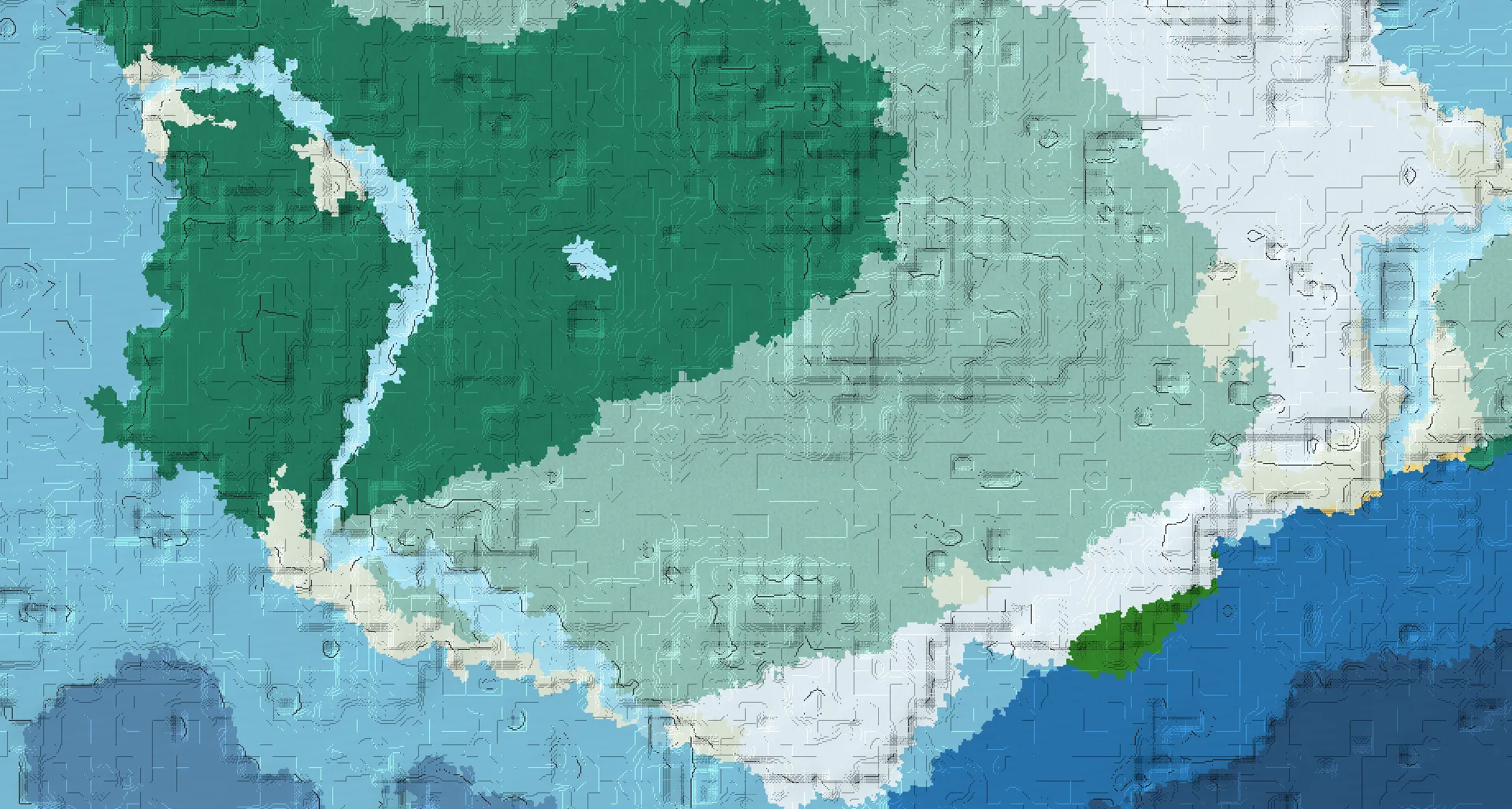 Seed map — Mineshaft West of a Snowy Taiga Start