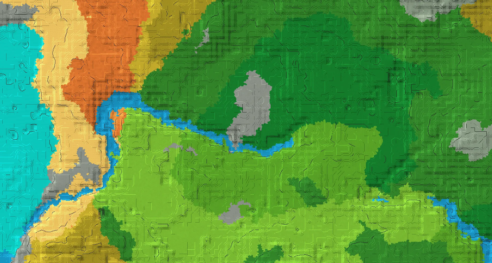 Seed map — Jungle Temple Southeast of a Badlands Start