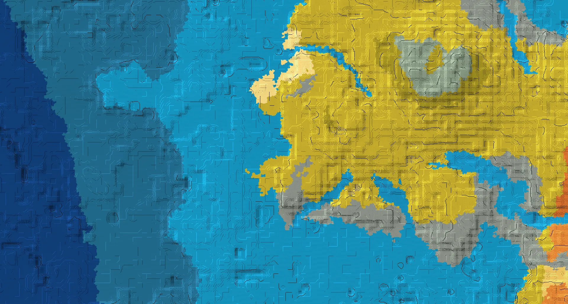 Seed map — Lukewarm Ocean West of a Savanna Start