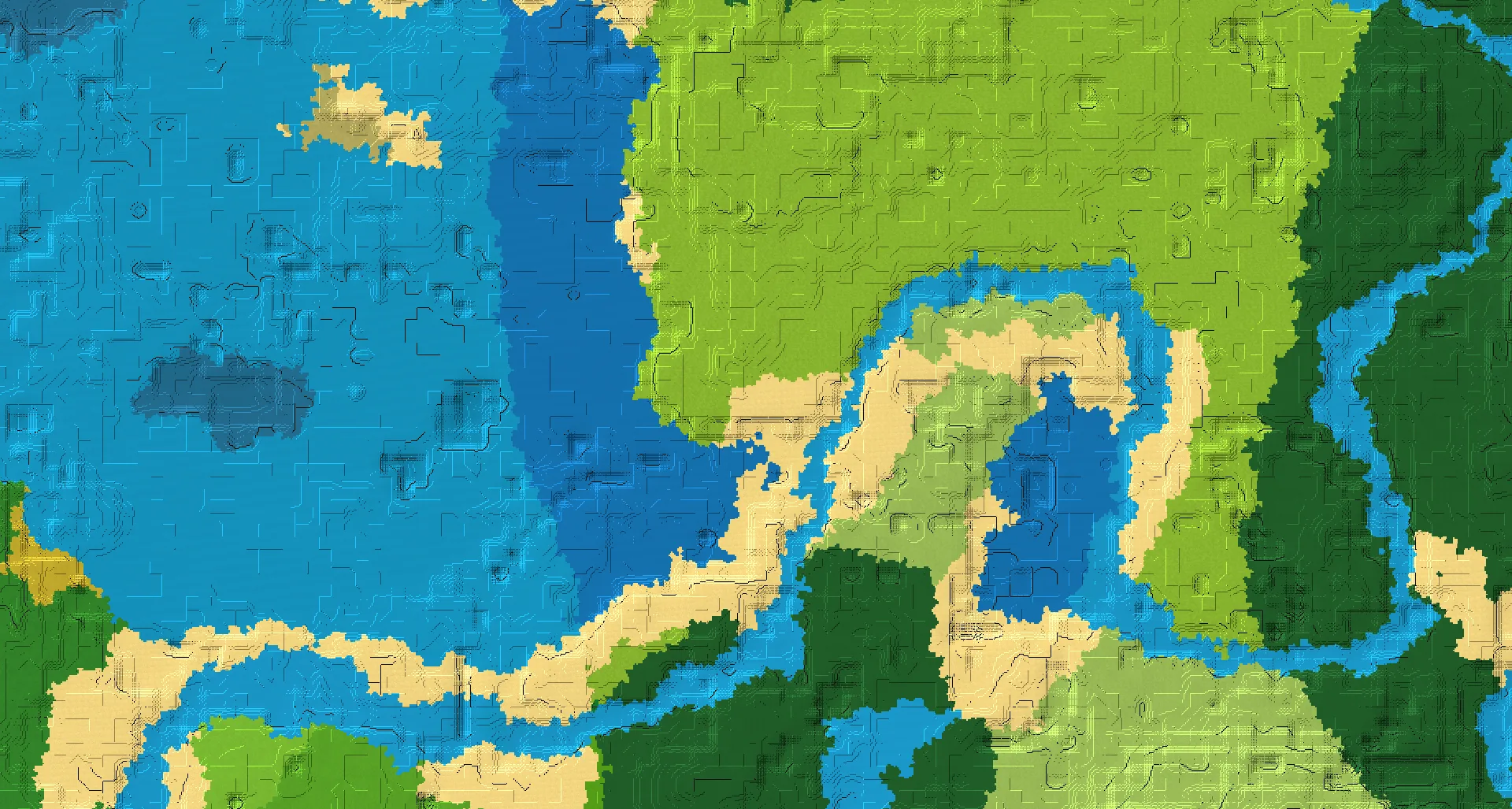 Seed map — Buried Treasure Northwest of a Dark Forest Start