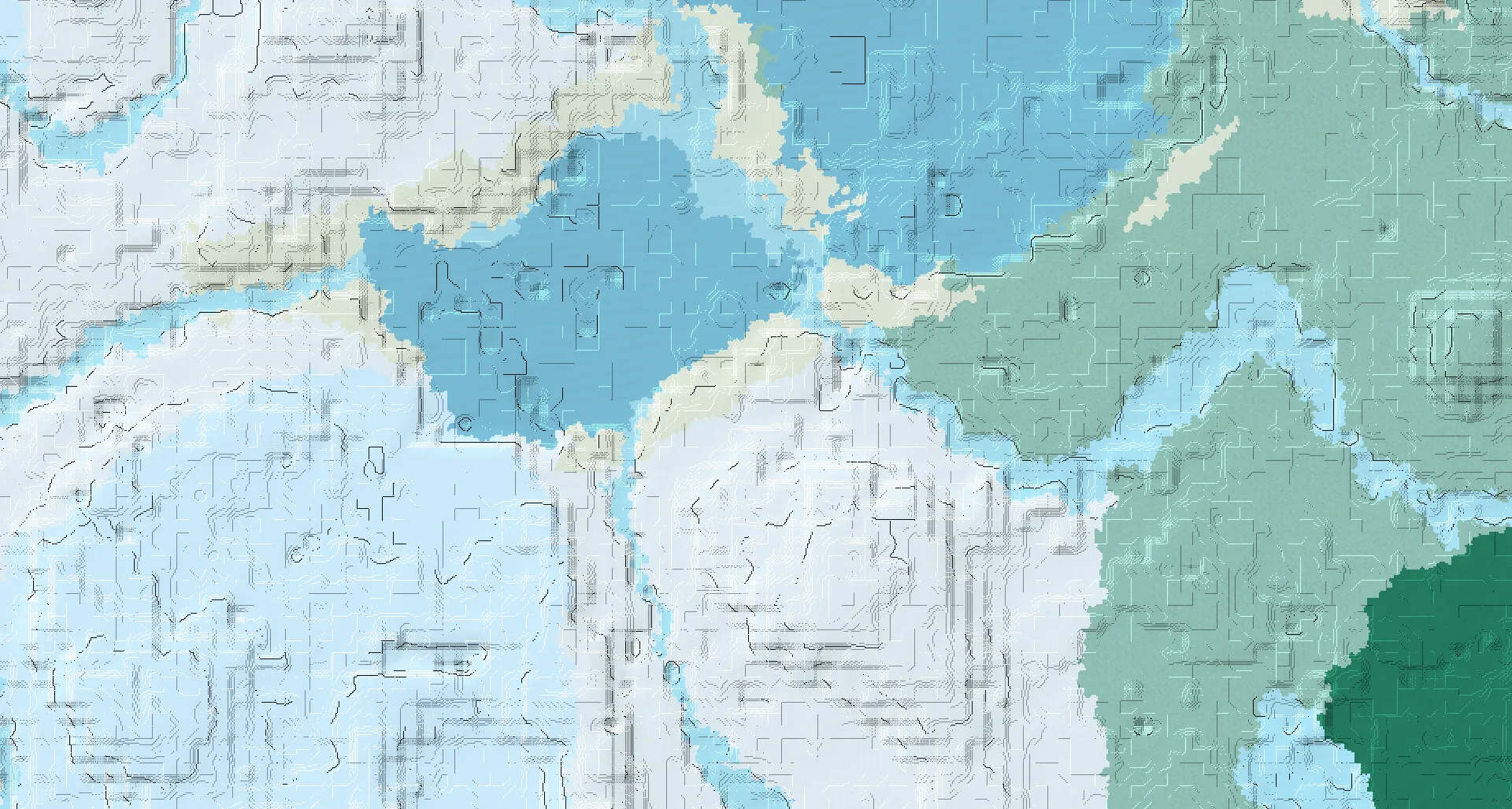 Seed map — Snowy Plains South of a Snowy Beach Start