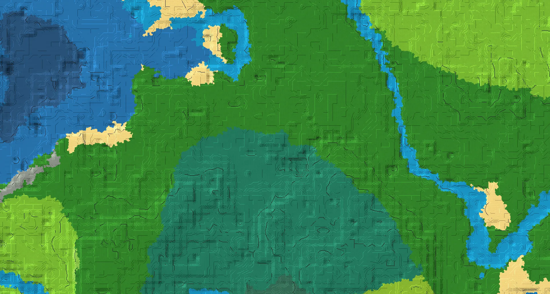 Seed map — Taiga Start with Trial Chambers at 0, 0