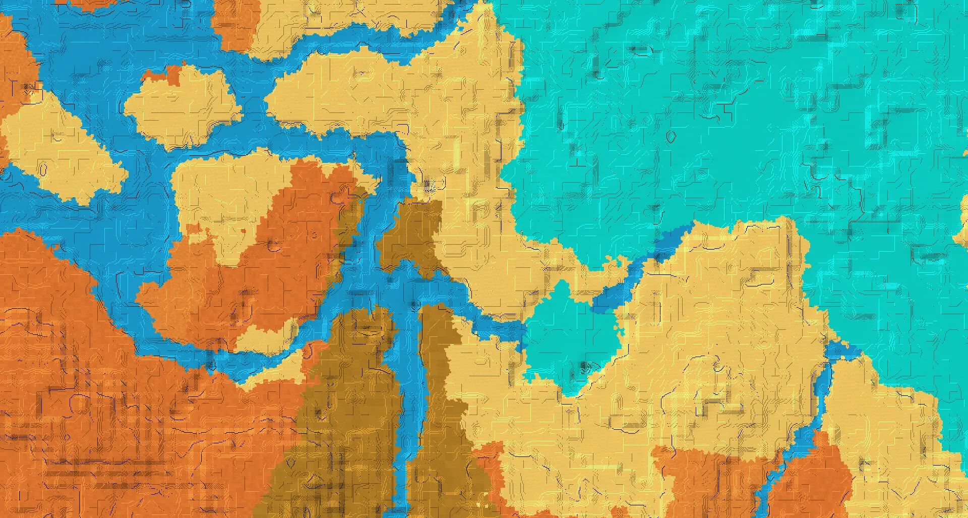 Seed map — Desert Start with Village at 0, 0