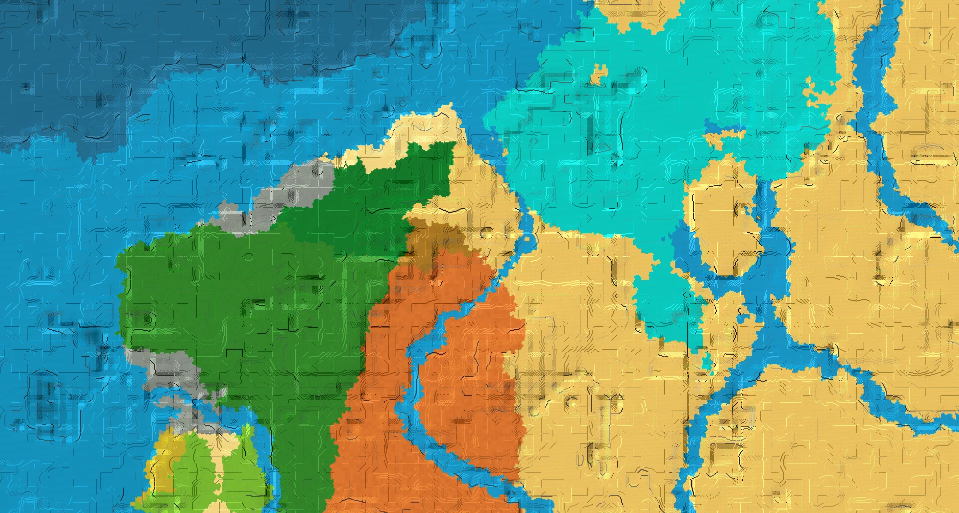Seed map — Badlands Start with Desert Temple