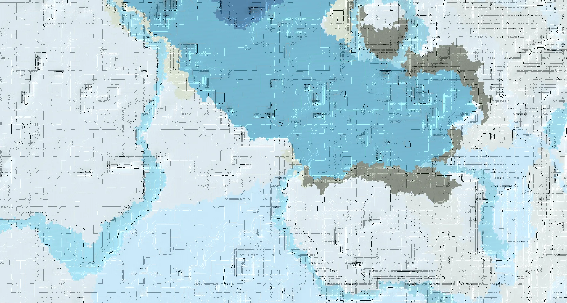Seed map — Snowy Beach East of a Snowy Plains Start