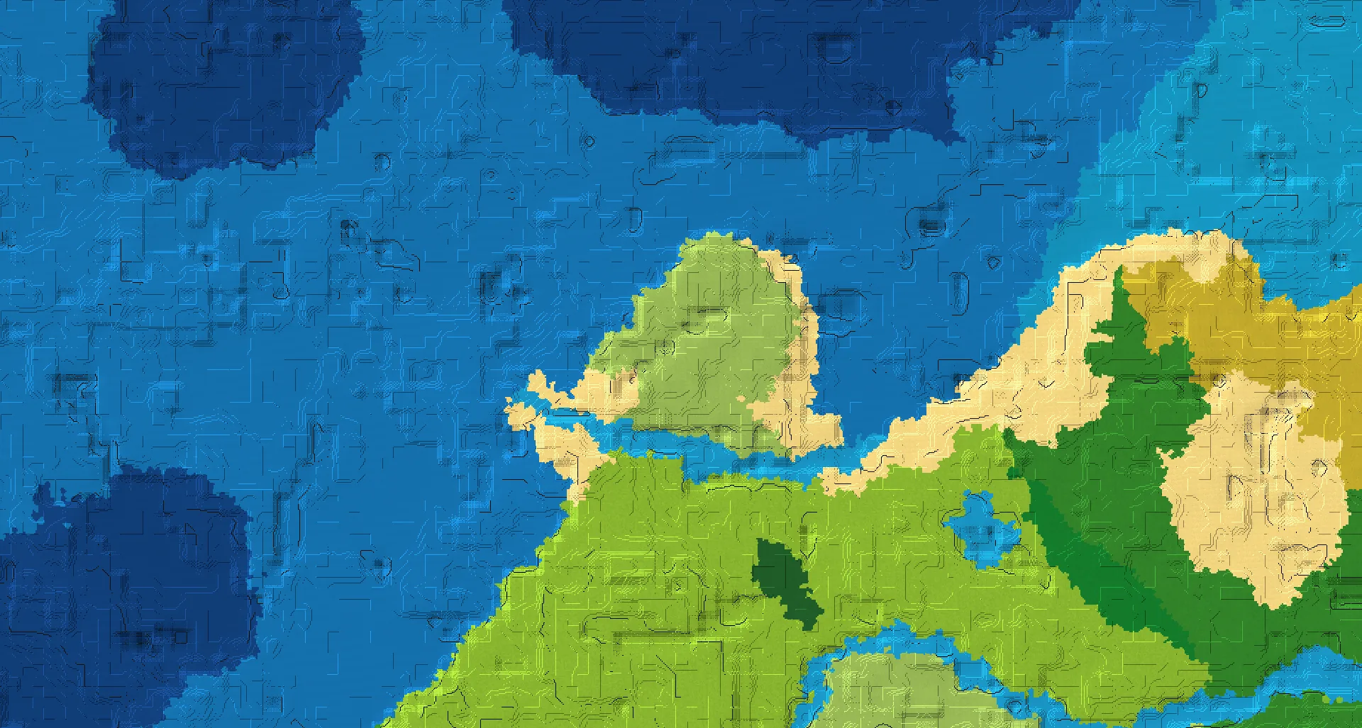 Seed map — Stronghold West of a Beach Start
