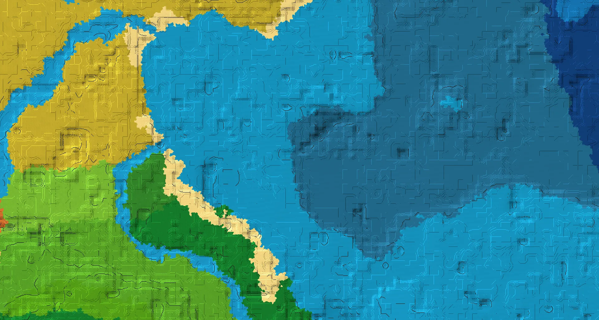 Seed map — Ocean Monument Northeast of a Lush Caves Start