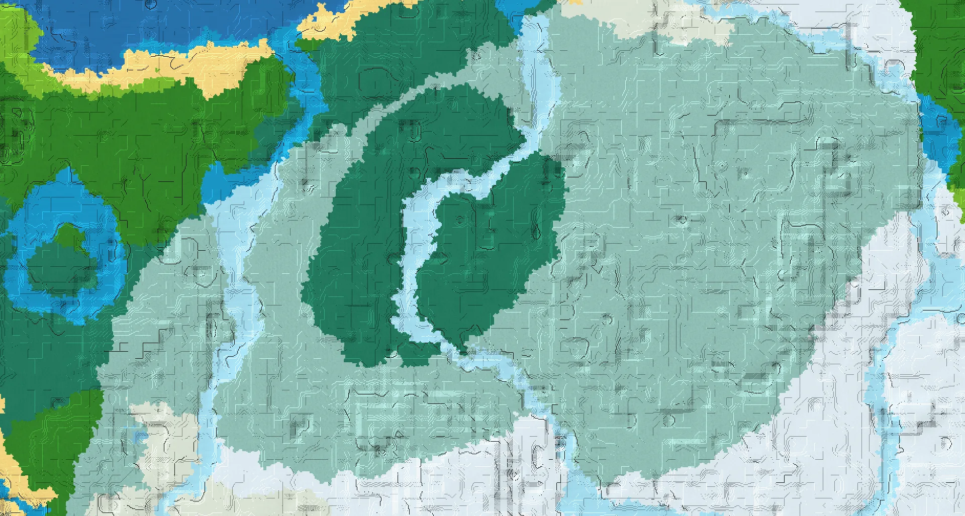 Seed map — Pillager Outpost South of a Taiga Start