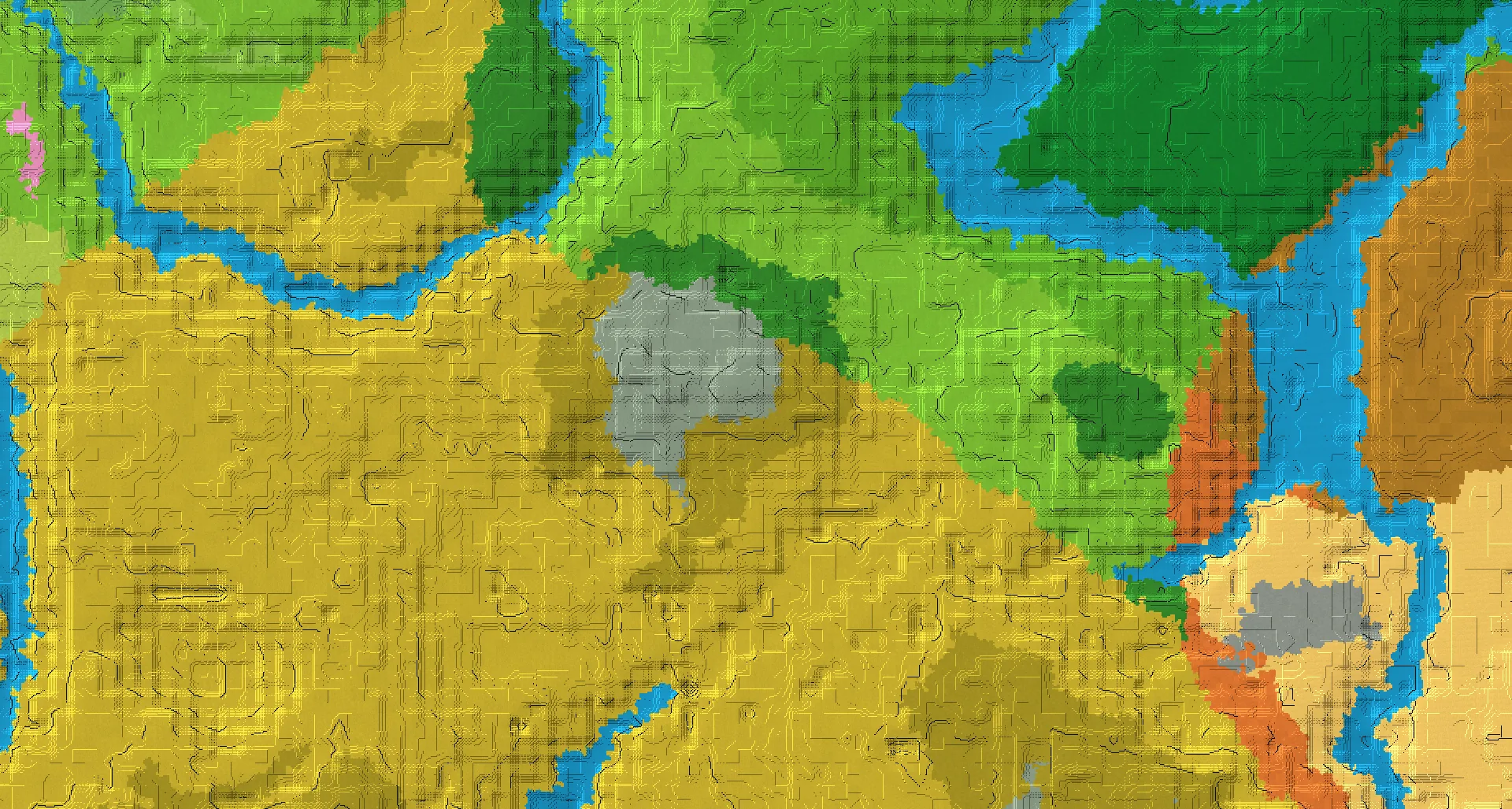 Seed map — Stony Peaks Northwest of a Savanna Plateau Start