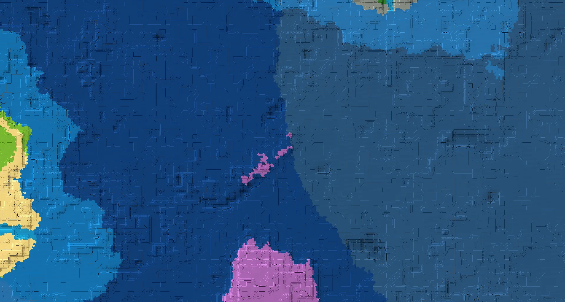 Seed map — Mushroom Fields South of a Forest Start