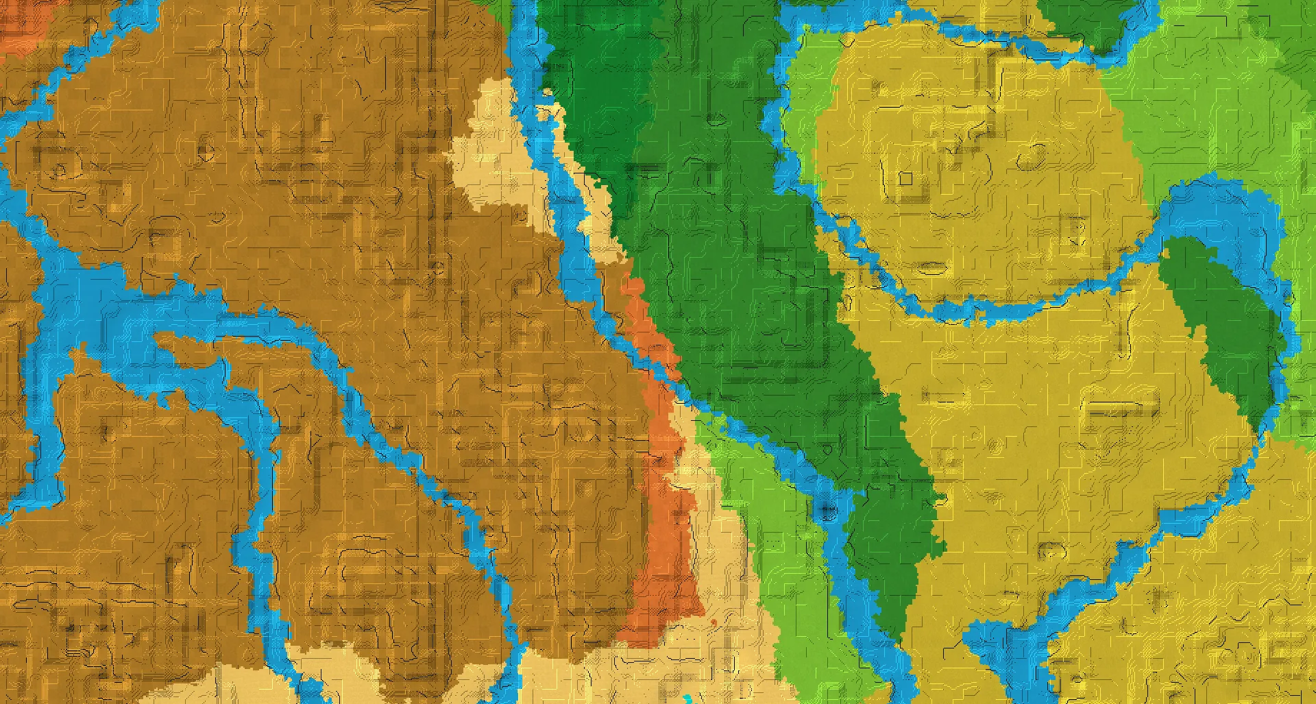 Seed map — Badlands South of a Forest Start