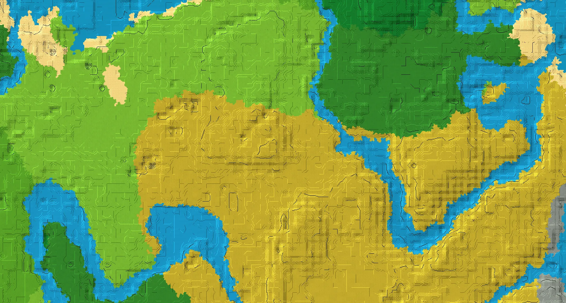 Seed map — Pillager Outpost North of a Plains Start with Ruined Portal