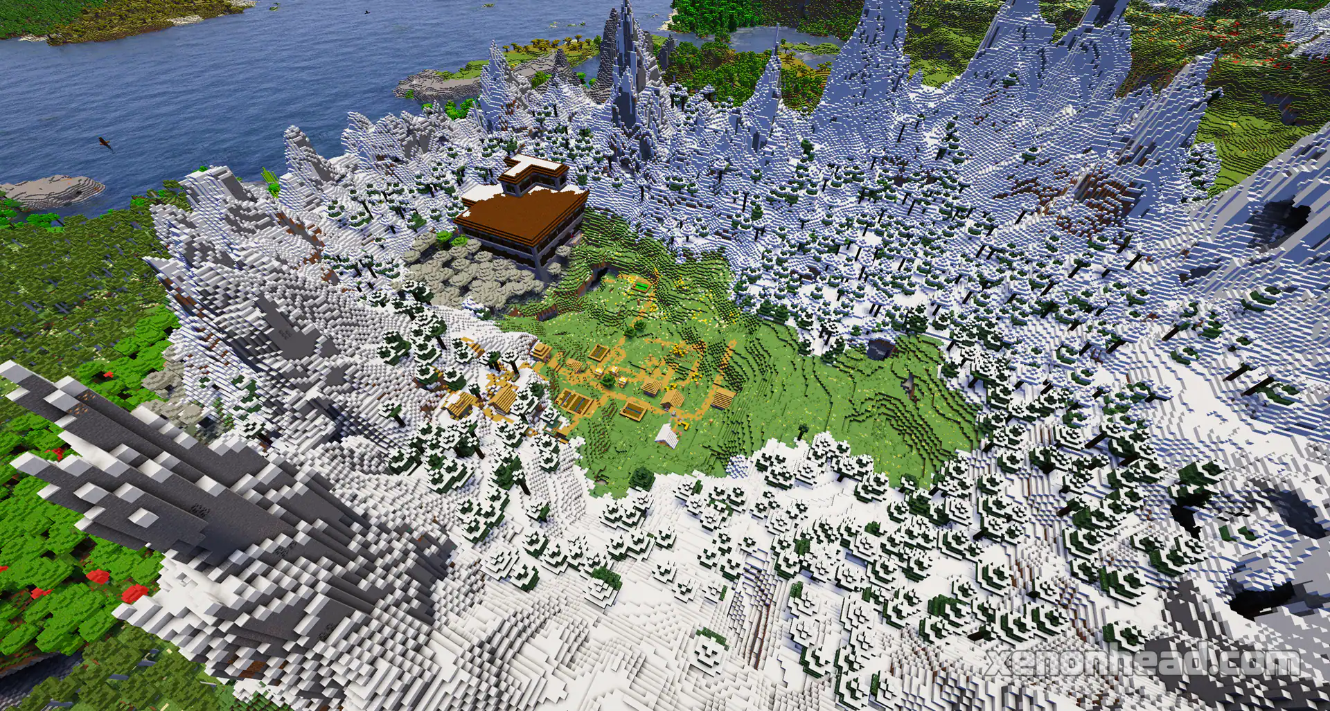 Mountain mansion & crater village