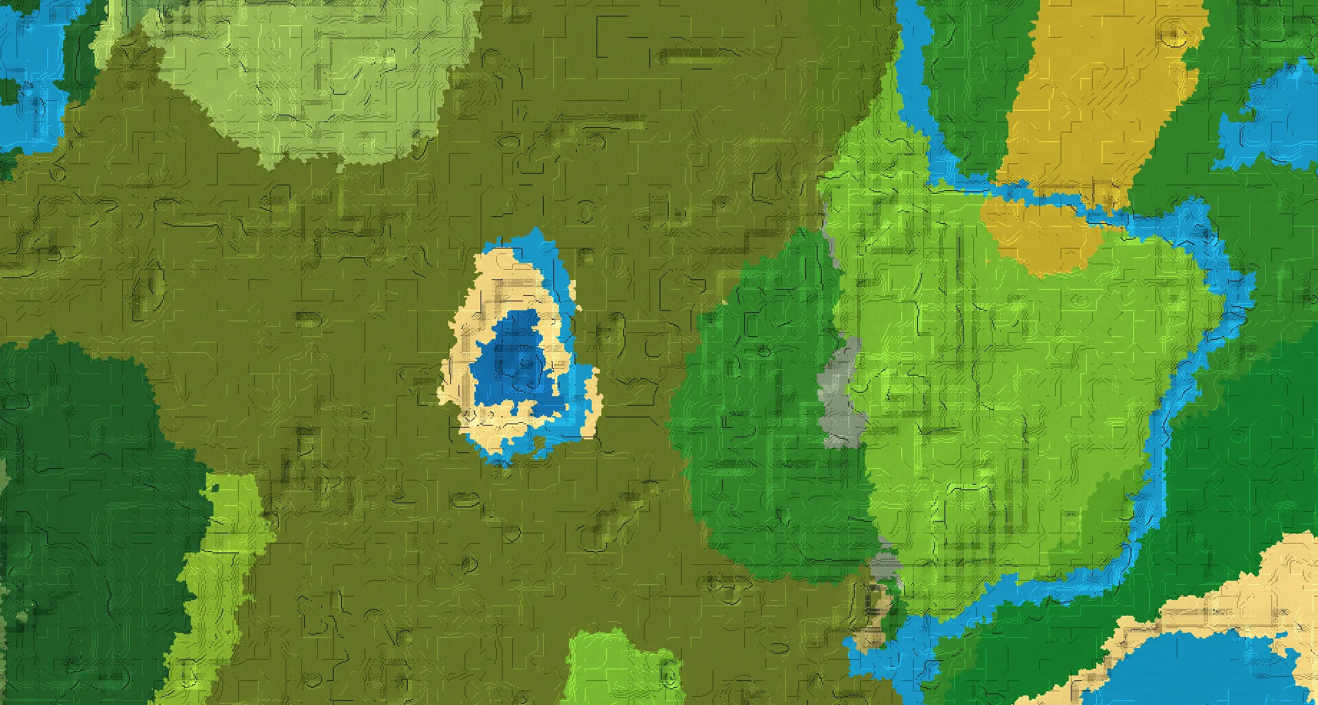 Seed map — Witch Hut Northwest of a Plains Start with Ruined Portal