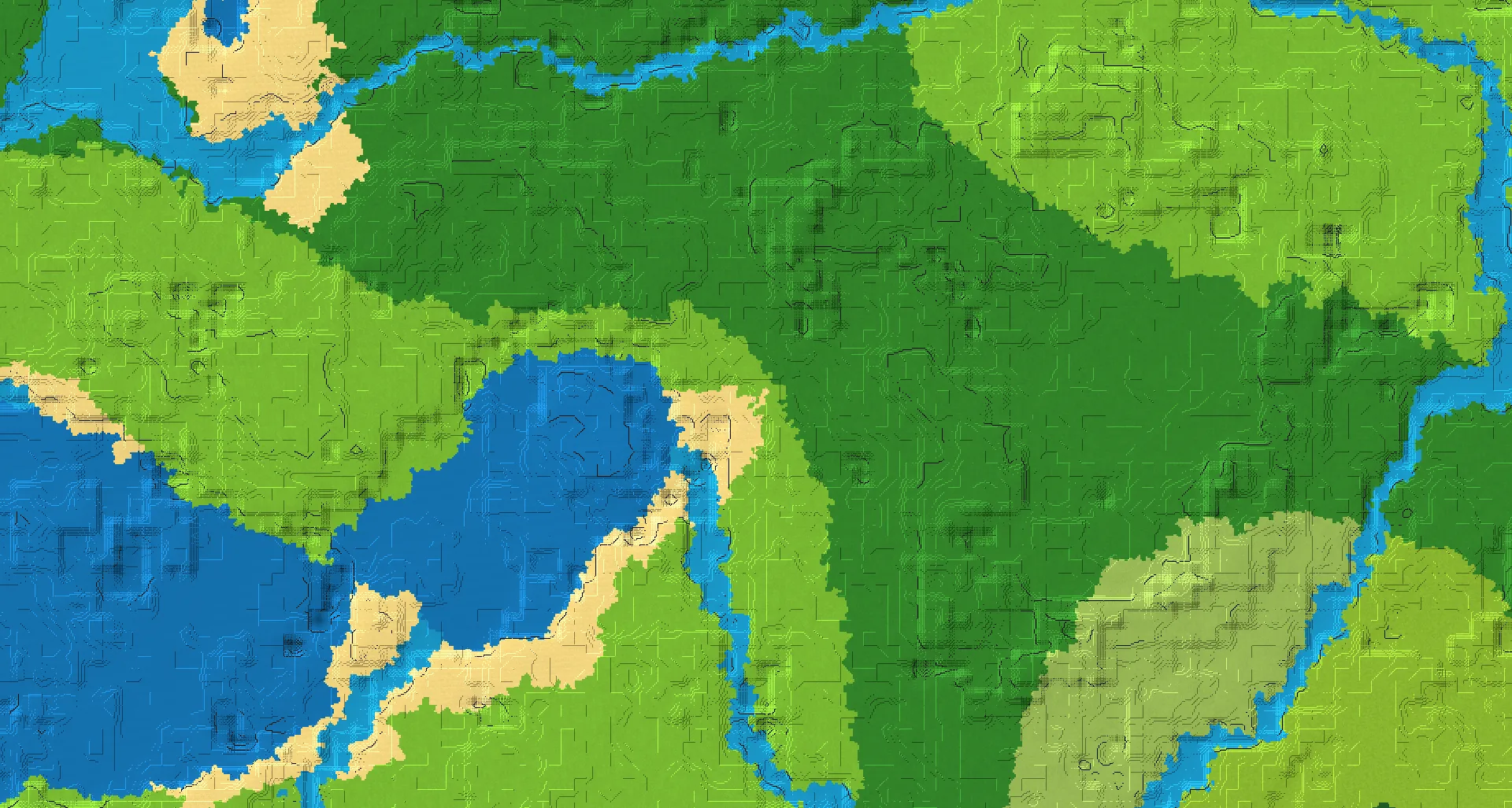 Seed map — Buried Treasure Southeast of a Forest Start