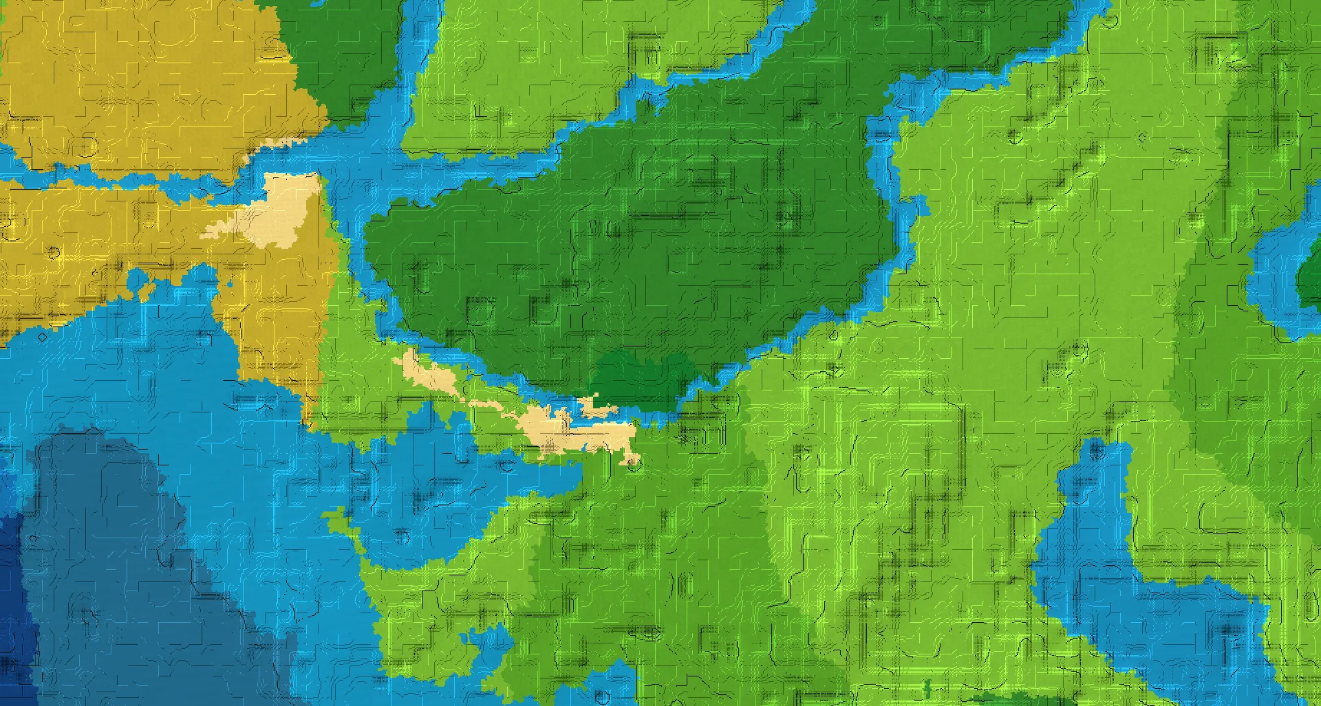 Seed map — Jungle South of a Forest Start with Village