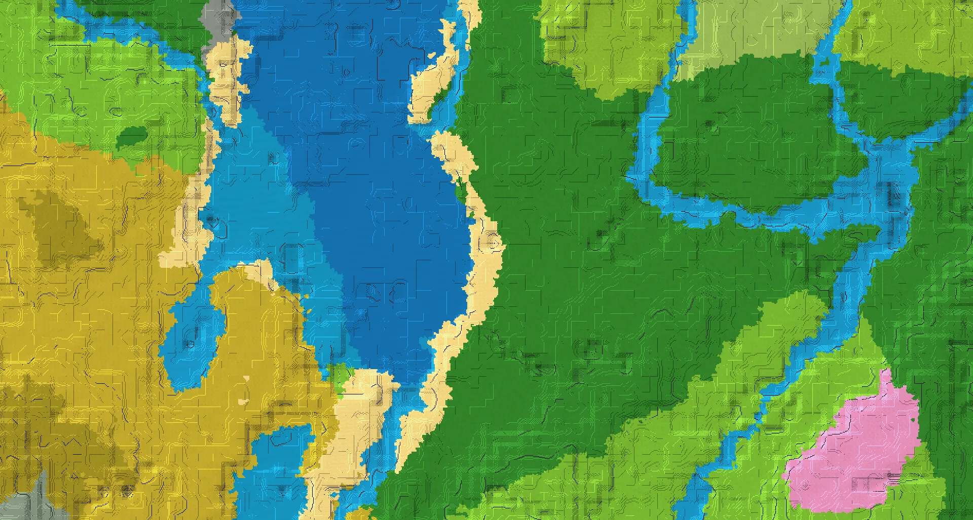 Seed map — Buried Treasure North of a Forest Start