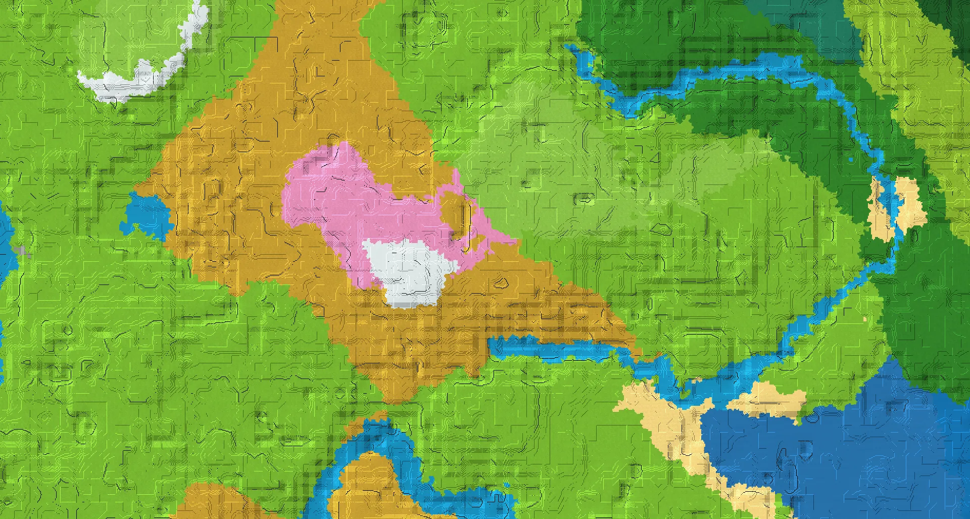 Seed map — Cherry Grove North of a Plains Start with Village