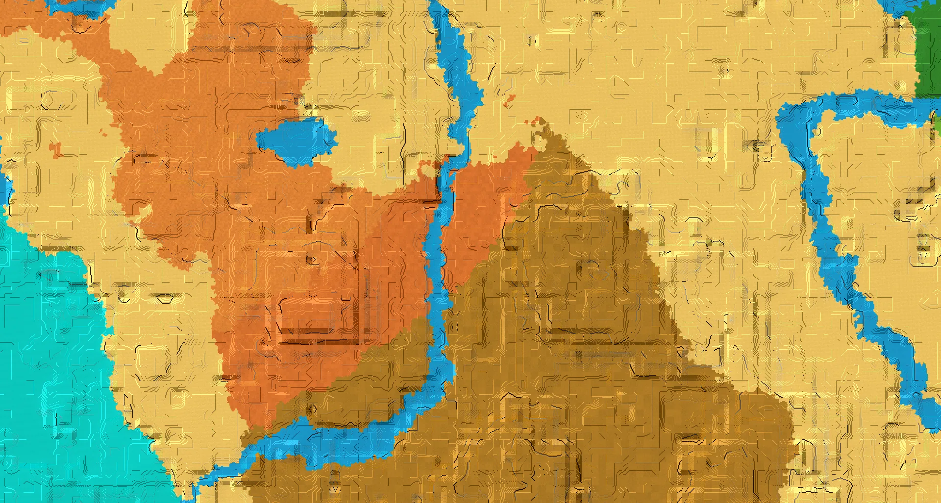Seed map — Badlands Northwest of a Wooded Badlands Start