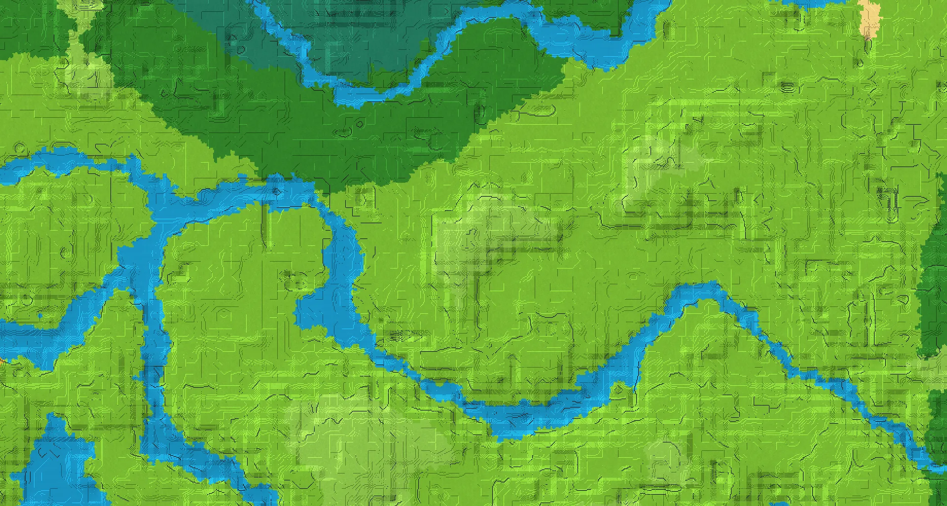 Seed map — 2 Villages near a Plains Start at -208, 0