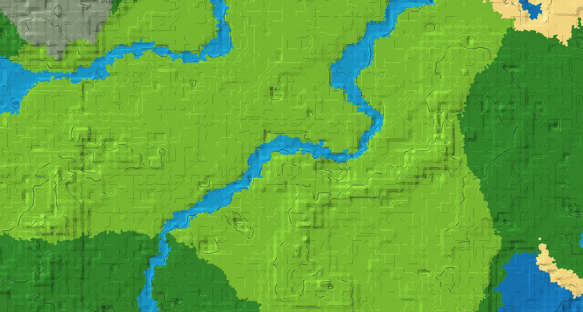 Seed map — Pillager Outpost South of a Plains Start with Trial Chambers