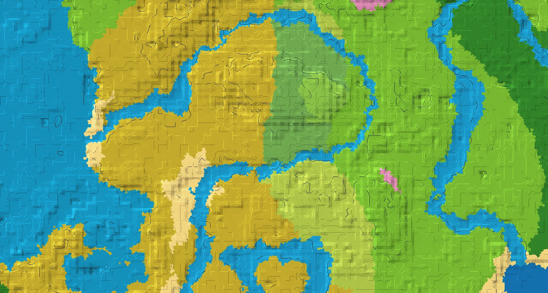 Seed map — Flower Forest East of a Savanna Start with Ruined Portal