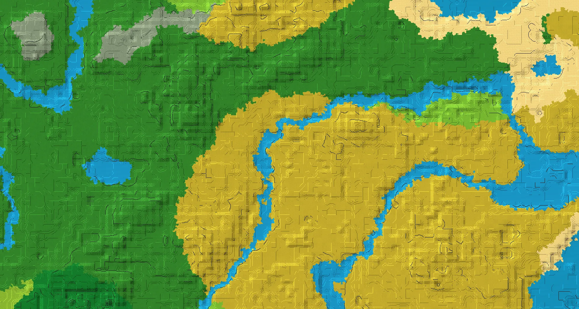Seed map — Savanna Start with Village with Jungle Temple