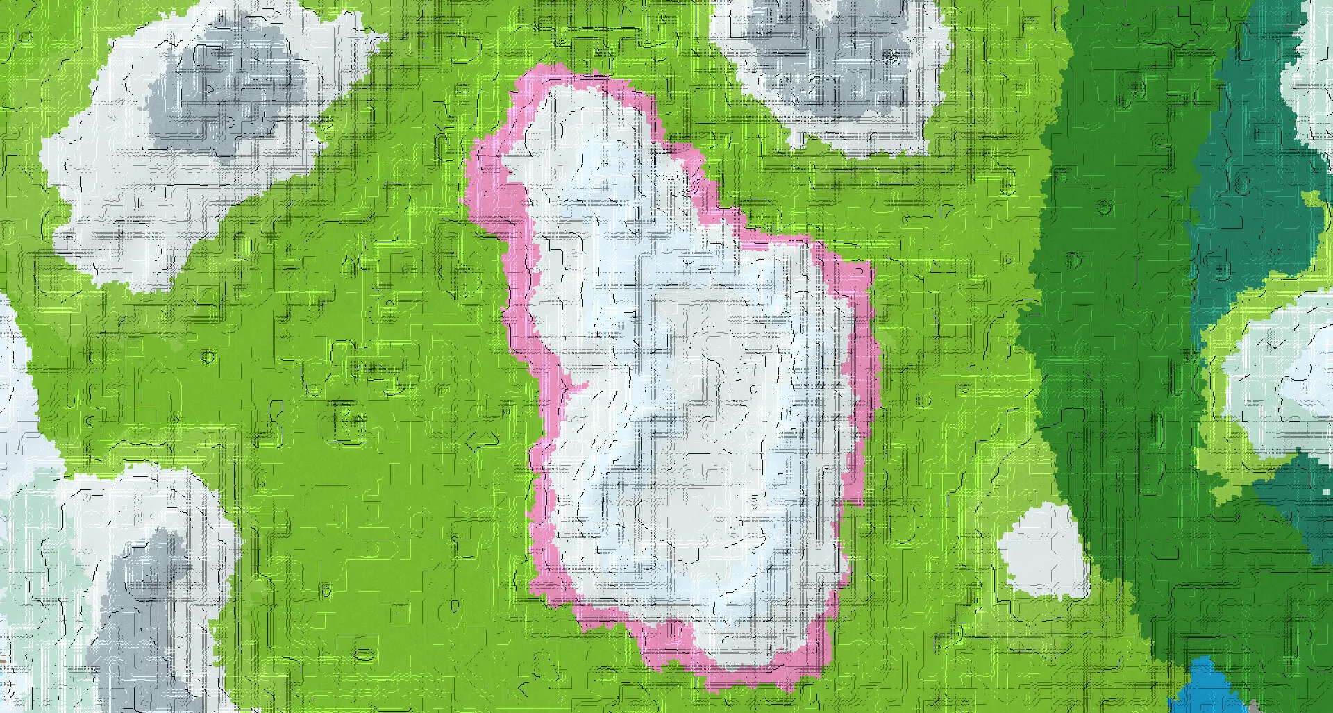 Seed map — Snowy Slopes Start and an Ancient City Route with Igloo