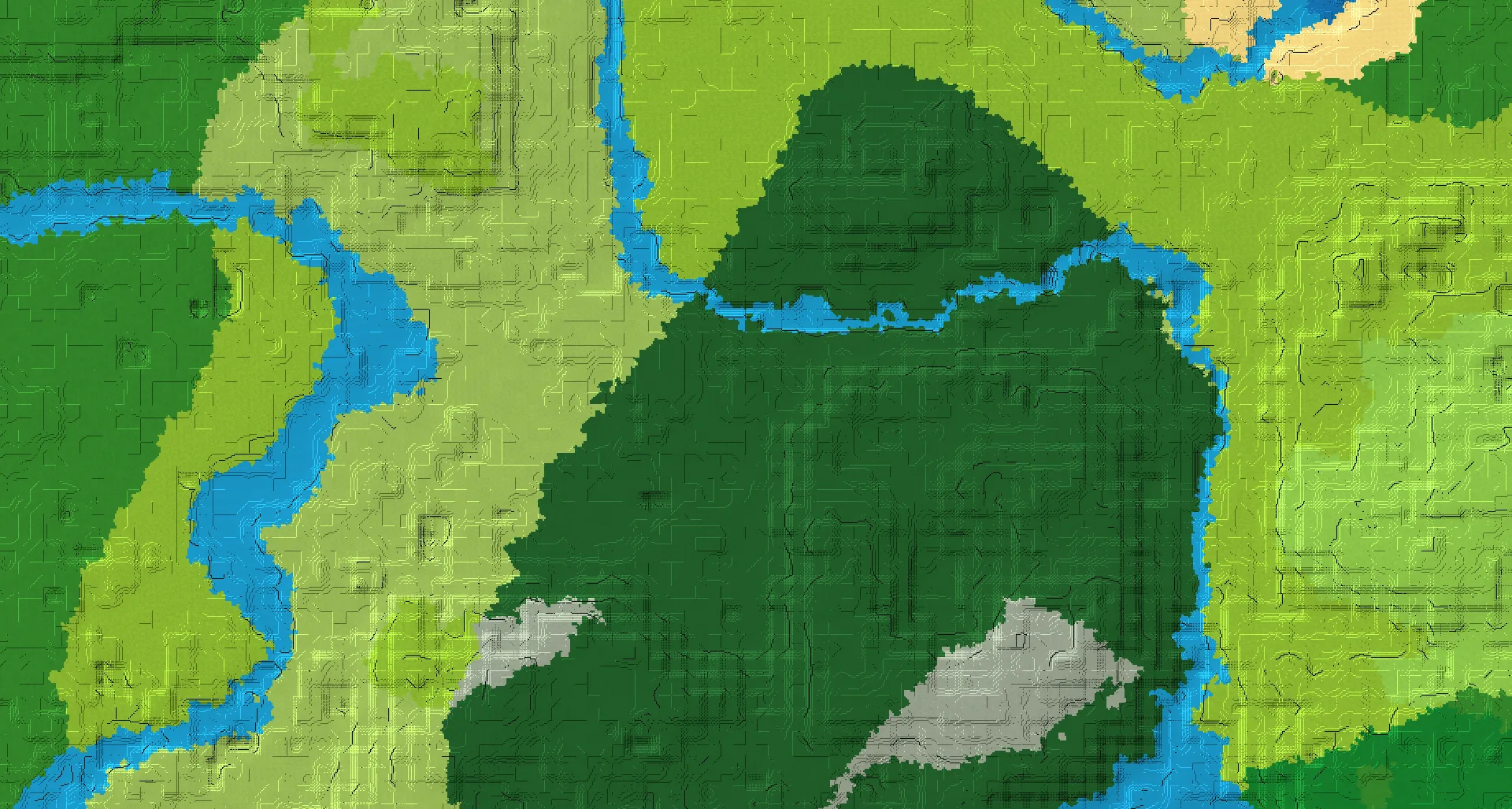 Seed map — Lush Caves Southeast of a Old Growth Birch Forest Start