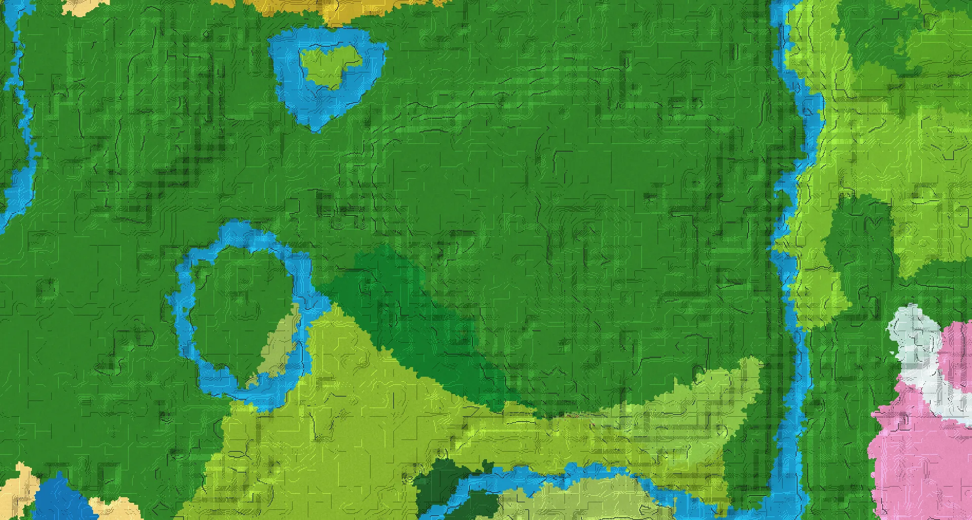 Seed map — Ancient City West of a Forest Start with Village