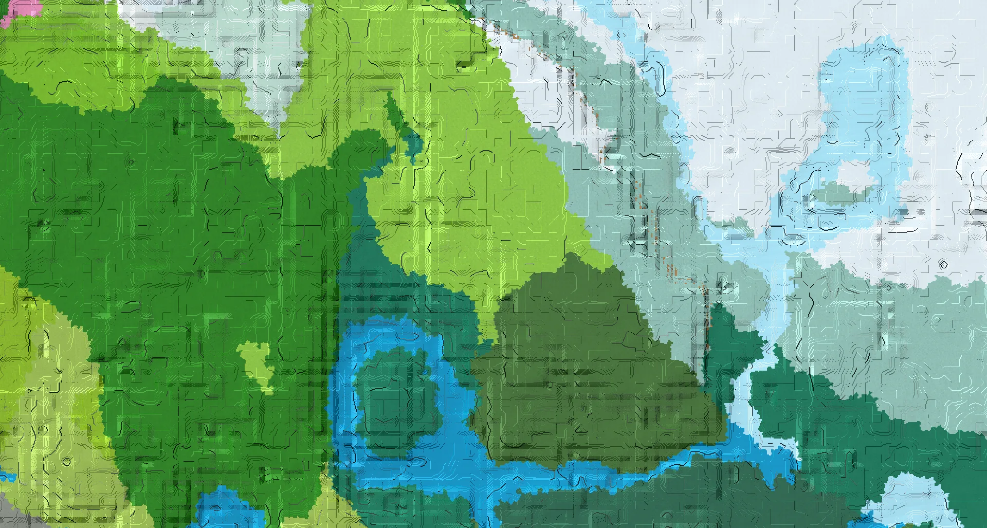 Seed map — Plains village and Ancient city at 48, 0