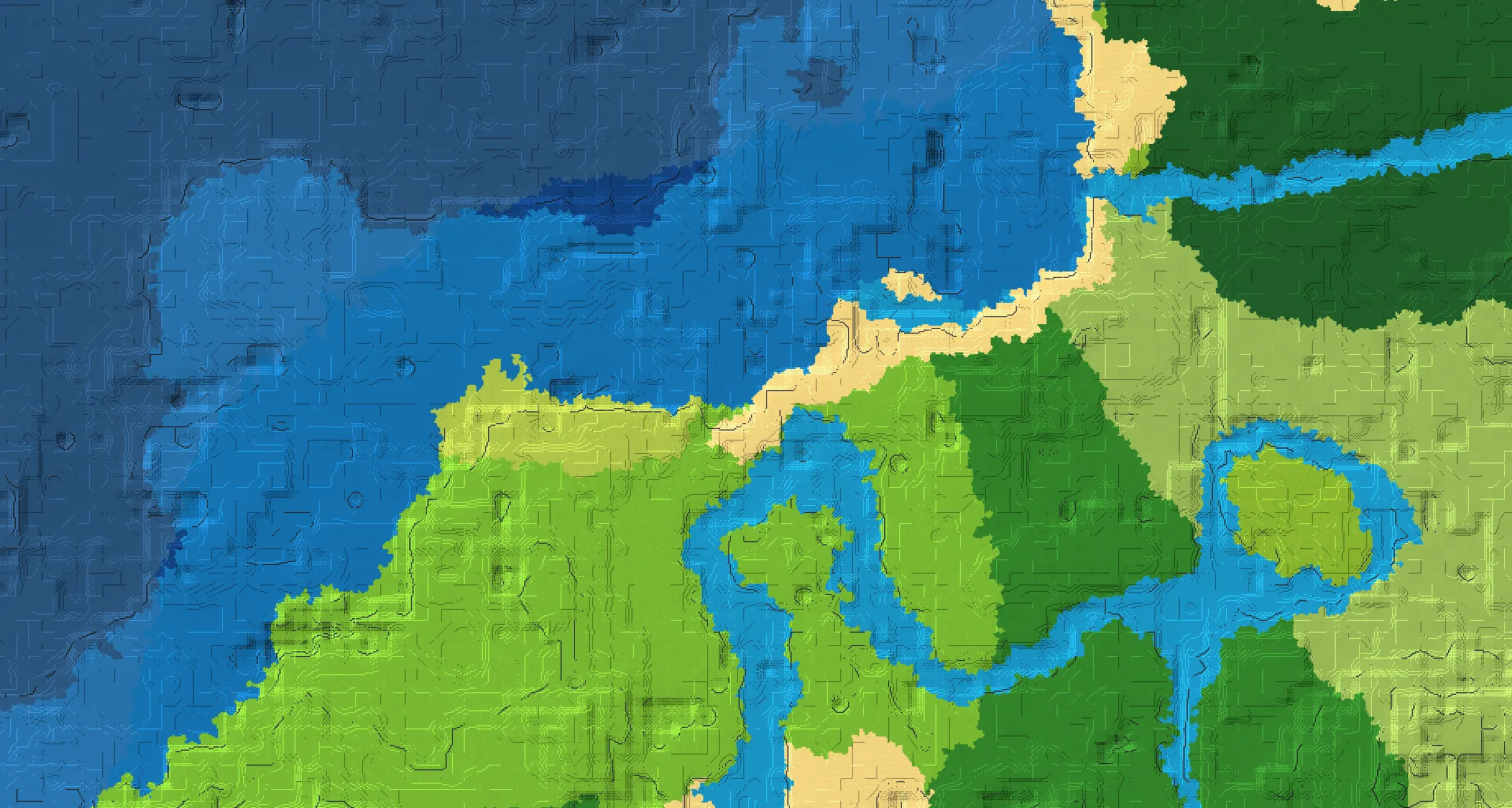 Seed map — Buried Treasure West of a Forest Start
