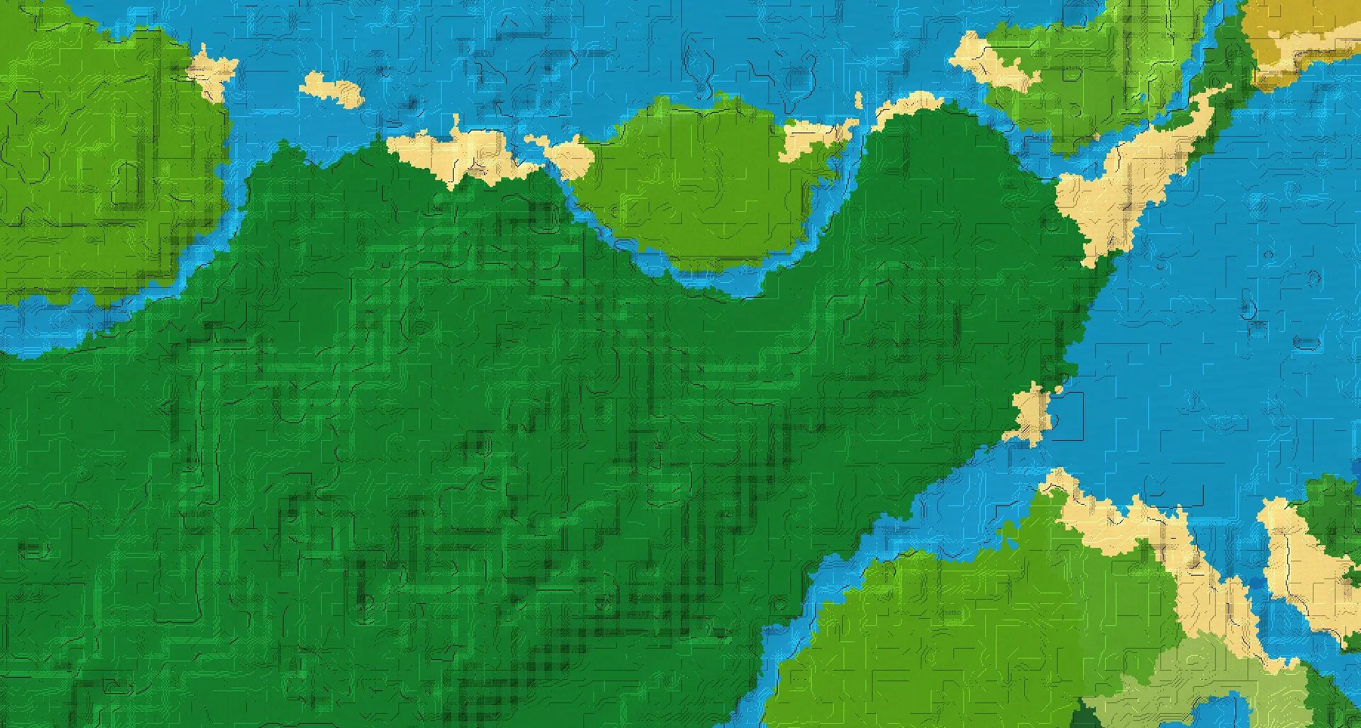 Seed map — Lush Caves Southeast of a Jungle Start