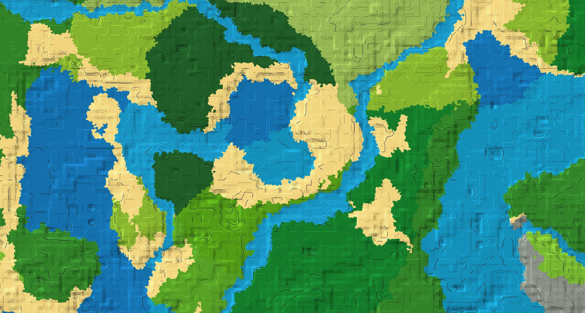 Seed map — Ocean Ruins Northeast of a Bamboo Jungle Start