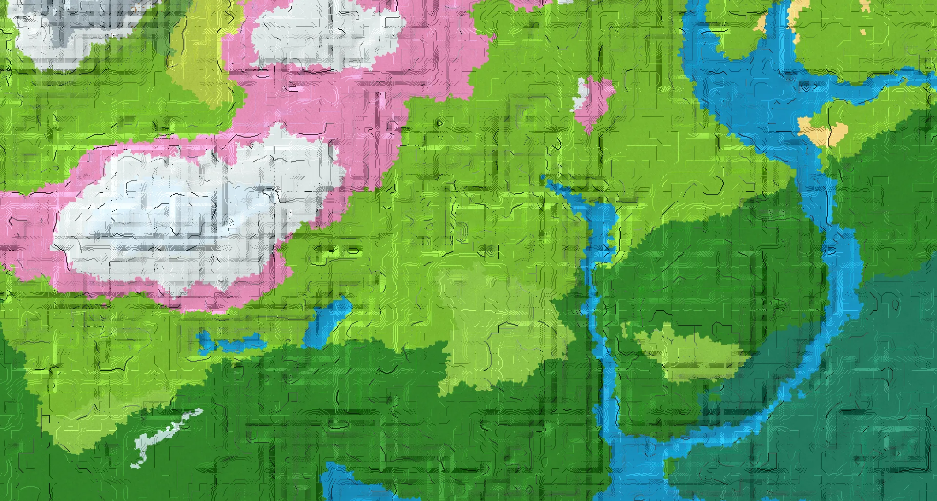 Seed map — Village East of the Snowy Slopes Start