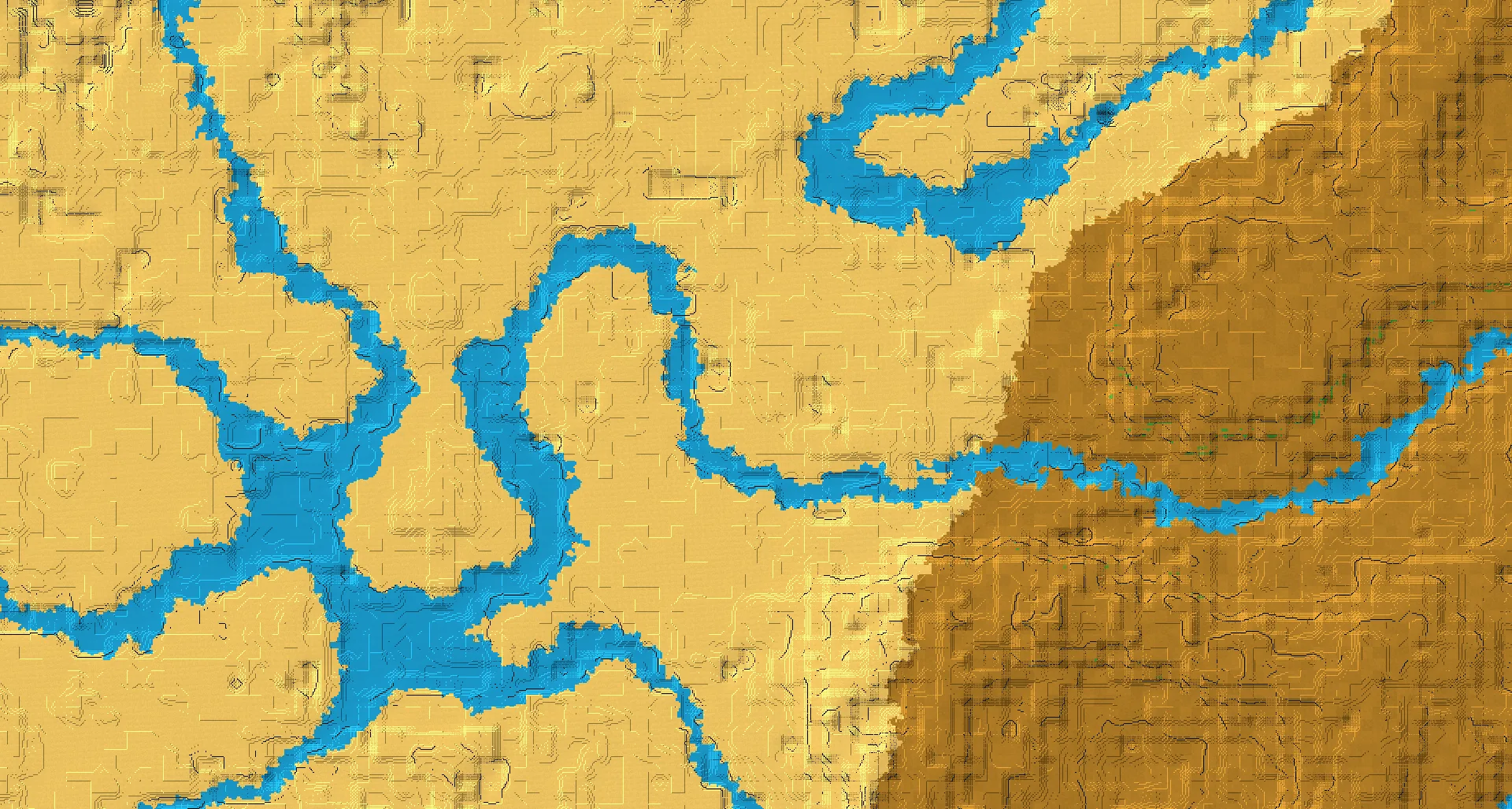 Seed map — Desert Temple East of the Desert Start with Village