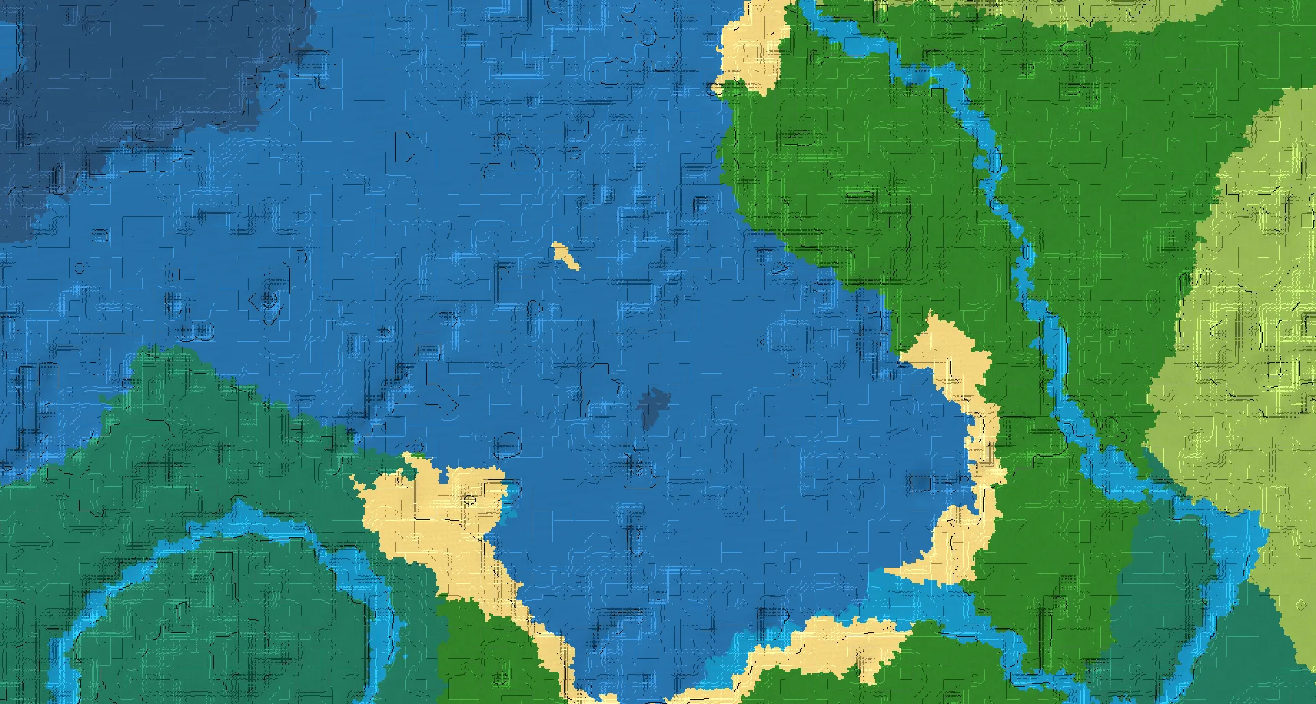 Seed map — Ocean Ruins Southwest of a Forest Start