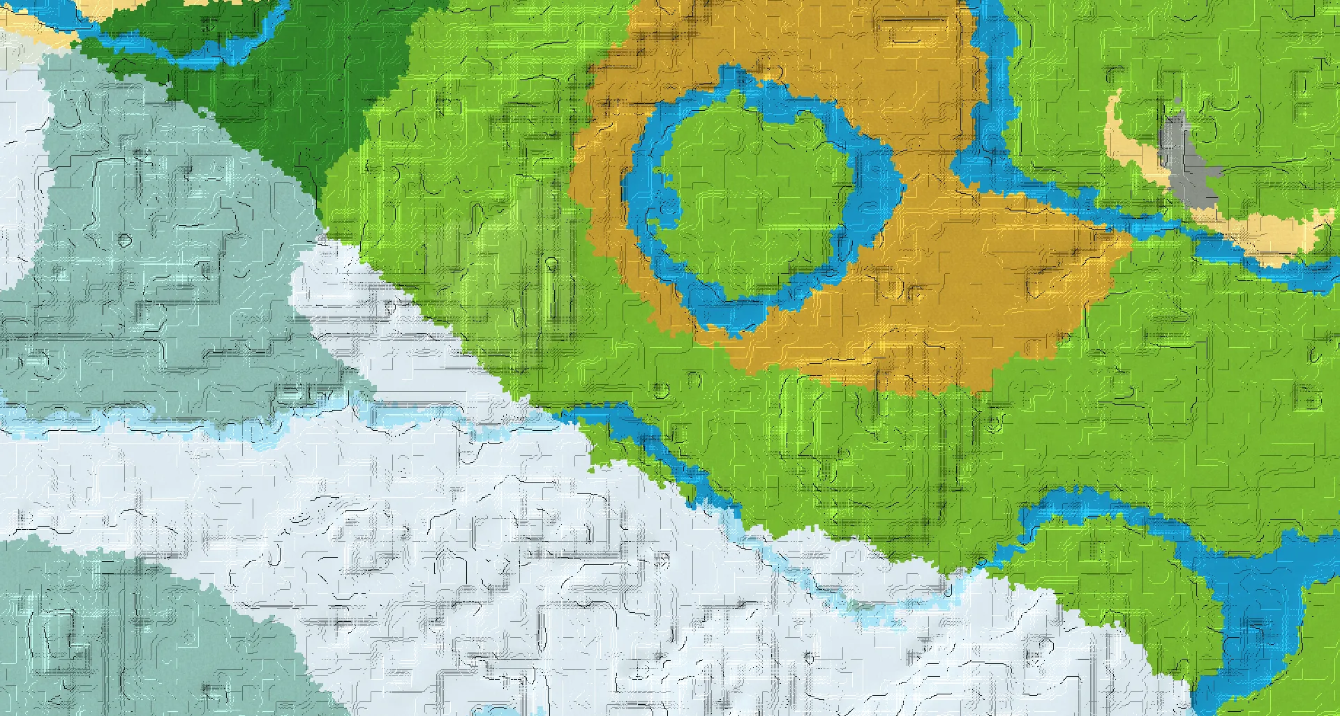 Seed map — Plains Start with Ruined Portal at -16, 16